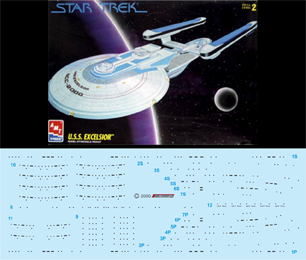 Star Trek Starships EAGLEMOSS EXCELSIOR CLASS Choice of Registries DECALS ONLY 